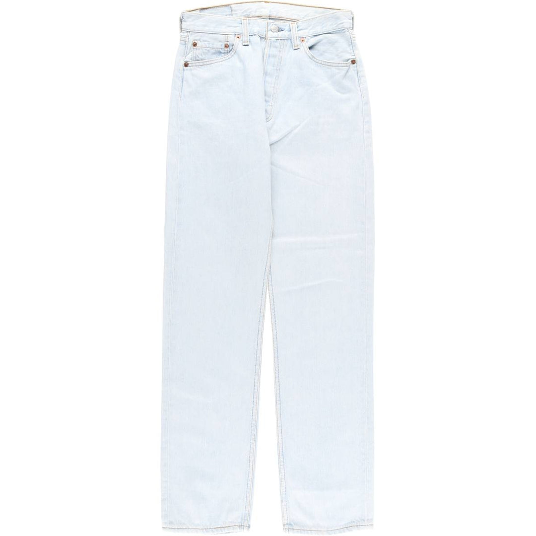 90'S Levi's 6501-0133 Straight-leg Denim Pants, Made in USA, Women's Size L (W28), Vintage cotton Blue type light blue Vintage Second Hand