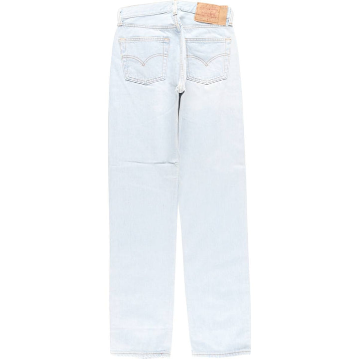 90'S Levi's 6501-0133 Straight-leg Denim Pants, Made in USA, Women's Size L (W28), Vintage cotton Blue type light blue Vintage Second Hand