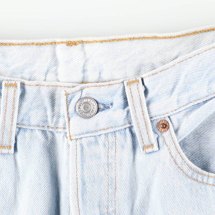 90'S Levi's 6501-0133 Straight-leg Denim Pants, Made in USA, Women's Size L (W28), Vintage cotton Blue type light blue Vintage Second Hand