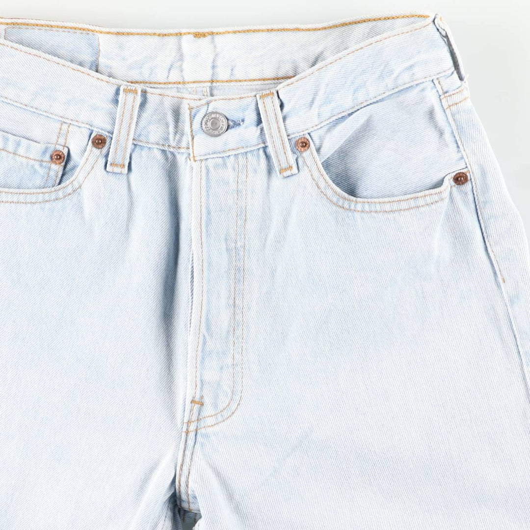 90'S Levi's 6501-0133 Straight-leg Denim Pants, Made in USA, Women's Size L (W28), Vintage cotton Blue type light blue Vintage Second Hand