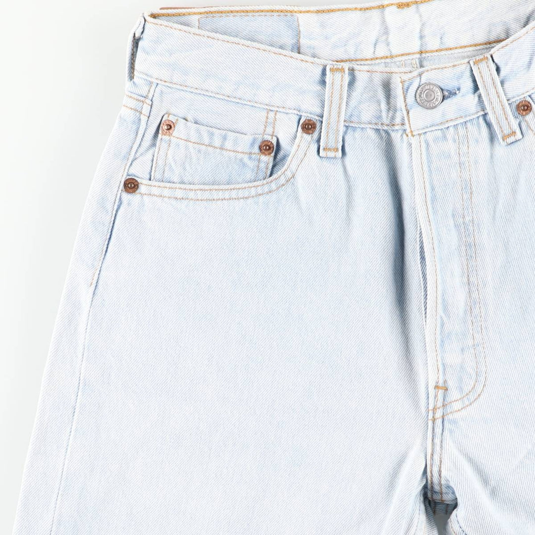 90'S Levi's 6501-0133 Straight-leg Denim Pants, Made in USA, Women's Size L (W28), Vintage cotton Blue type light blue Vintage Second Hand