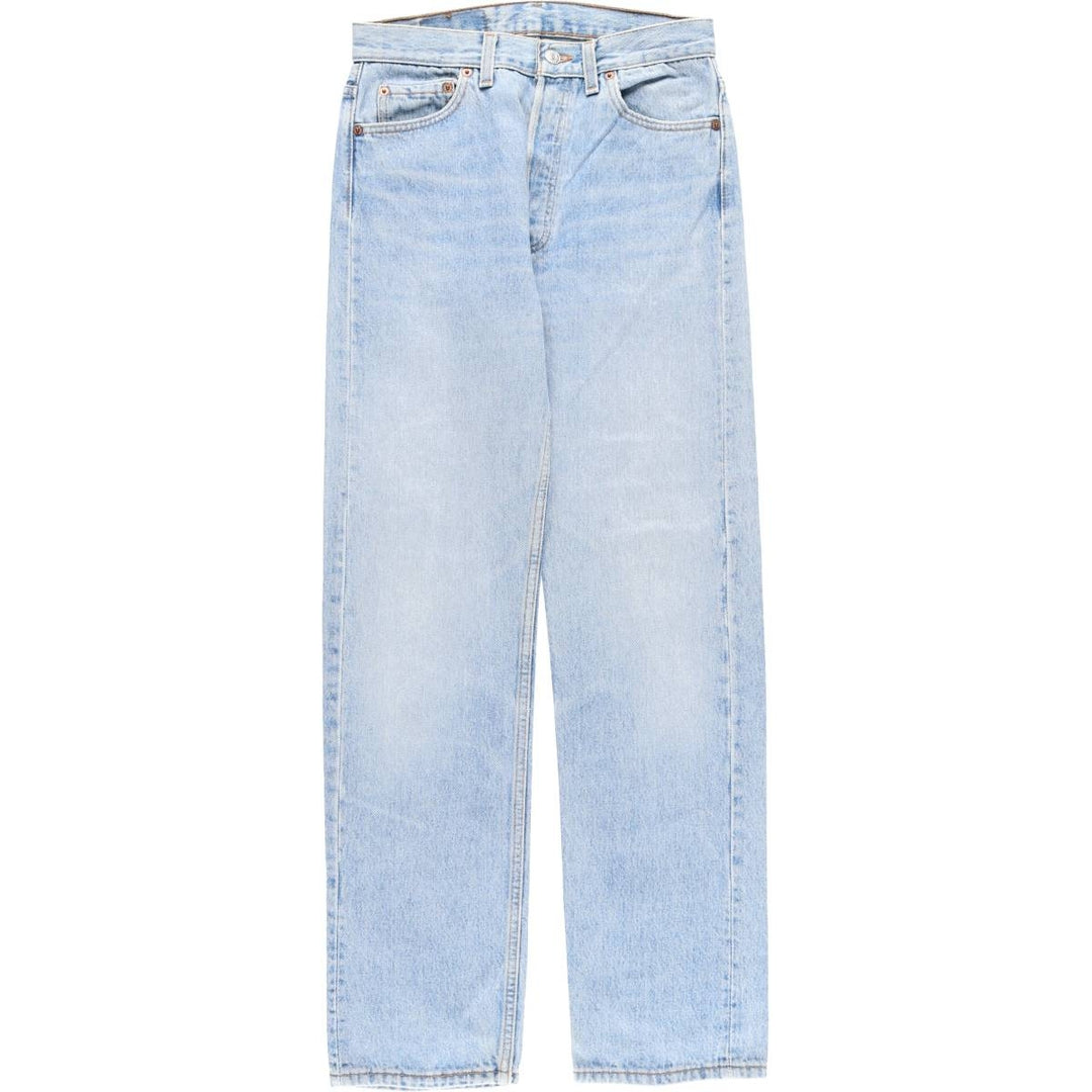 90'S Levi's 501-0193 Straight Denim Pants, Made in USA, Women's Size L (W28), Vintage unclear blue type Vintage Second Hand
