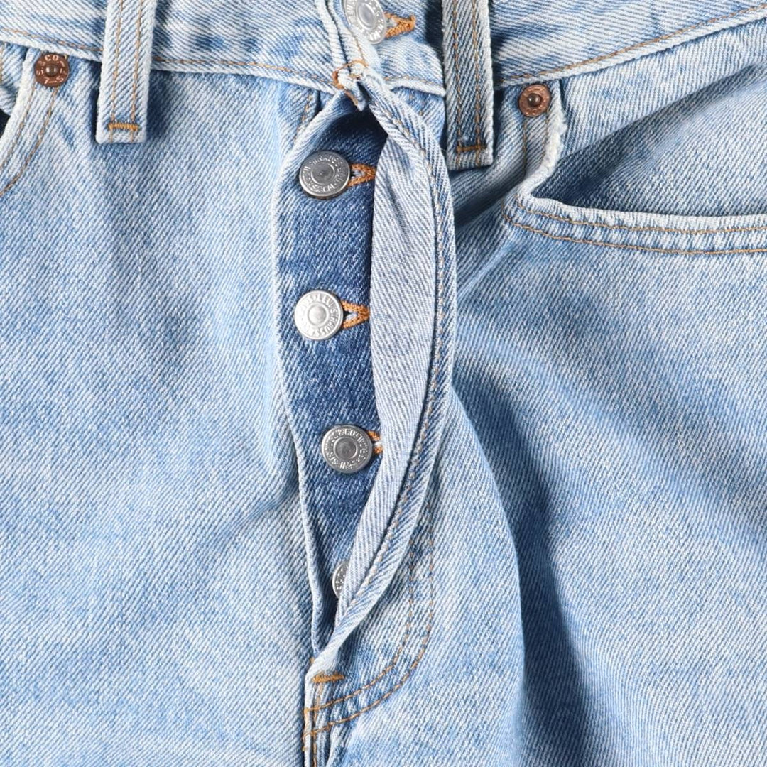 90'S Levi's 501-0193 Straight Denim Pants, Made in USA, Women's Size L (W28), Vintage unclear blue type Vintage Second Hand