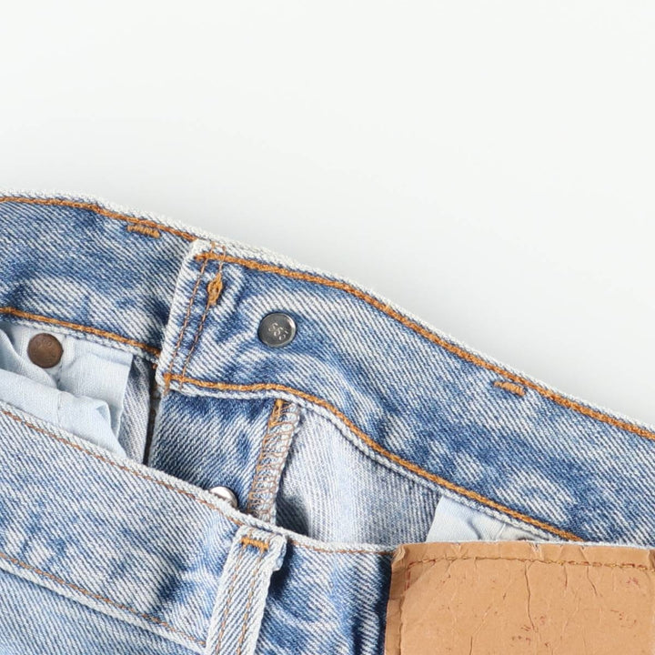 90'S Levi's 501-0193 Straight Denim Pants, Made in USA, Women's Size L (W28), Vintage unclear blue type Vintage Second Hand