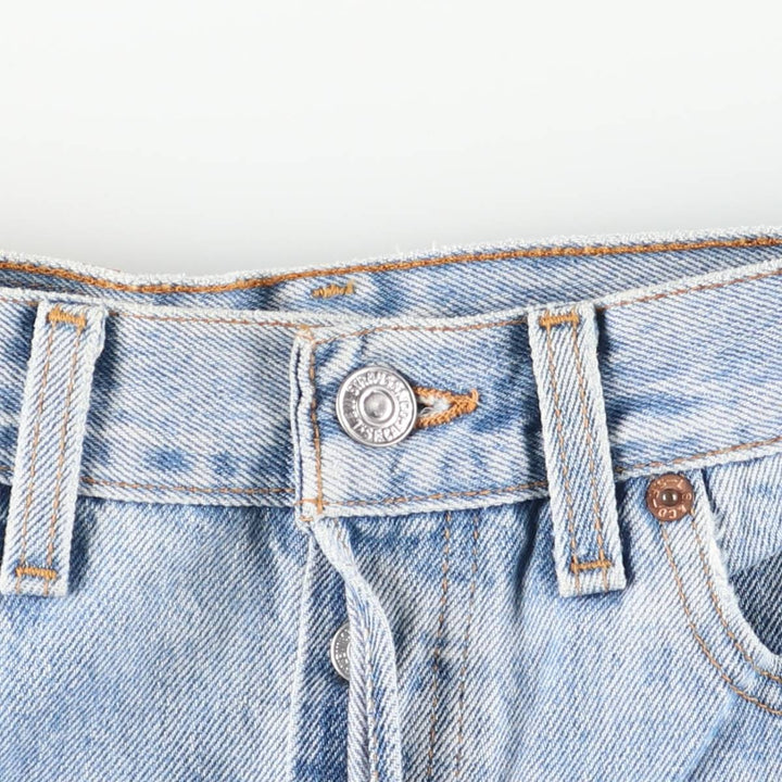 90'S Levi's 501-0193 Straight Denim Pants, Made in USA, Women's Size L (W28), Vintage unclear blue type Vintage Second Hand