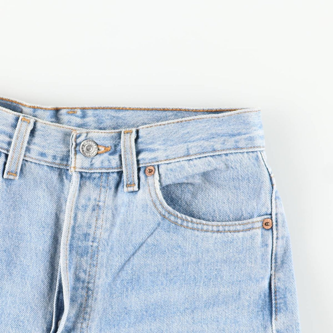 90'S Levi's 501-0193 Straight Denim Pants, Made in USA, Women's Size L (W28), Vintage unclear blue type Vintage Second Hand