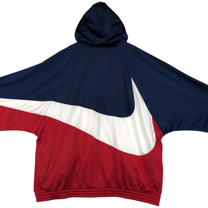 Vintage 90'S Nike large logo track jacket, size L, men's polyester navy blue type Vintage Second Hand