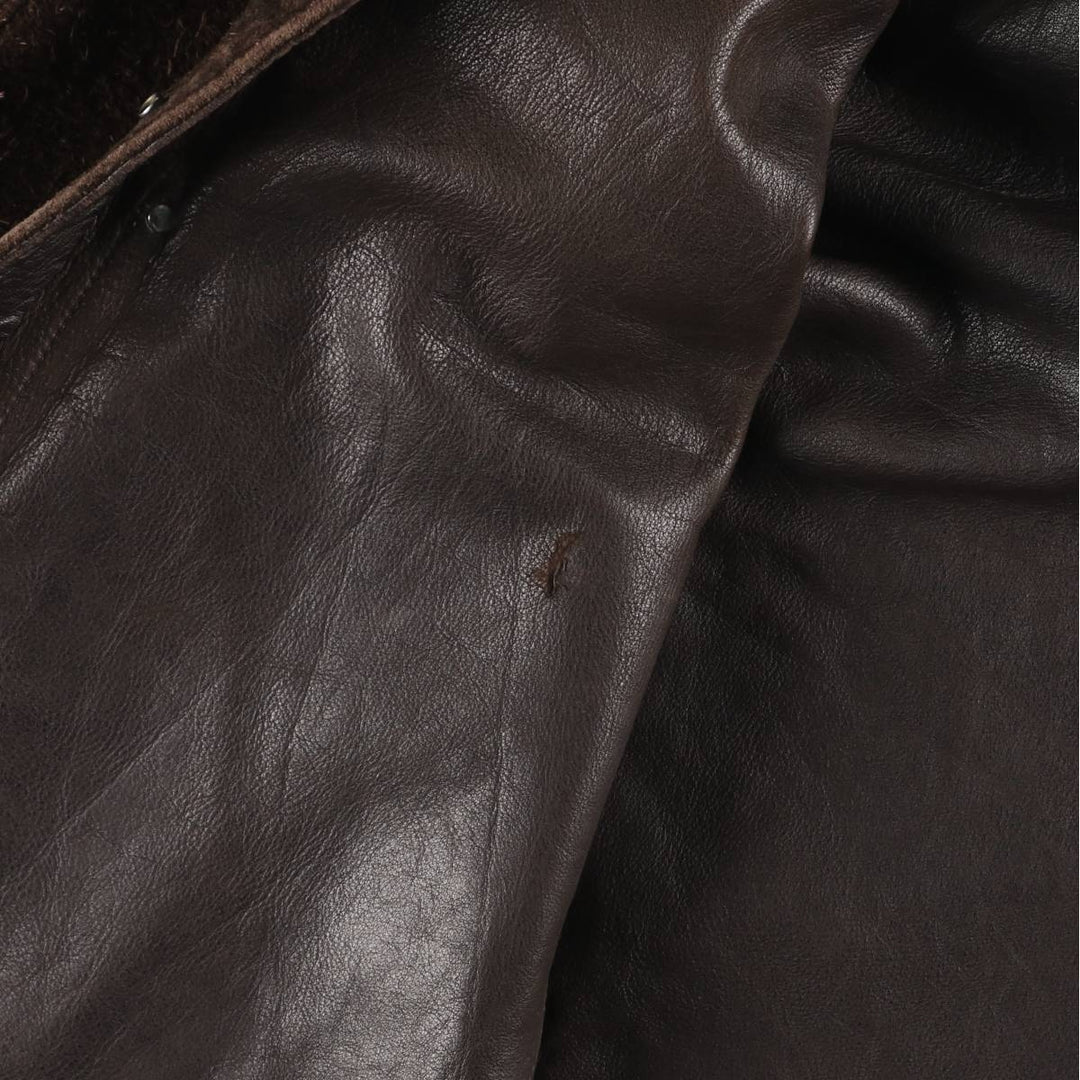 Suede leather jacket, men's size S unclear brown type Vintage Second Hand