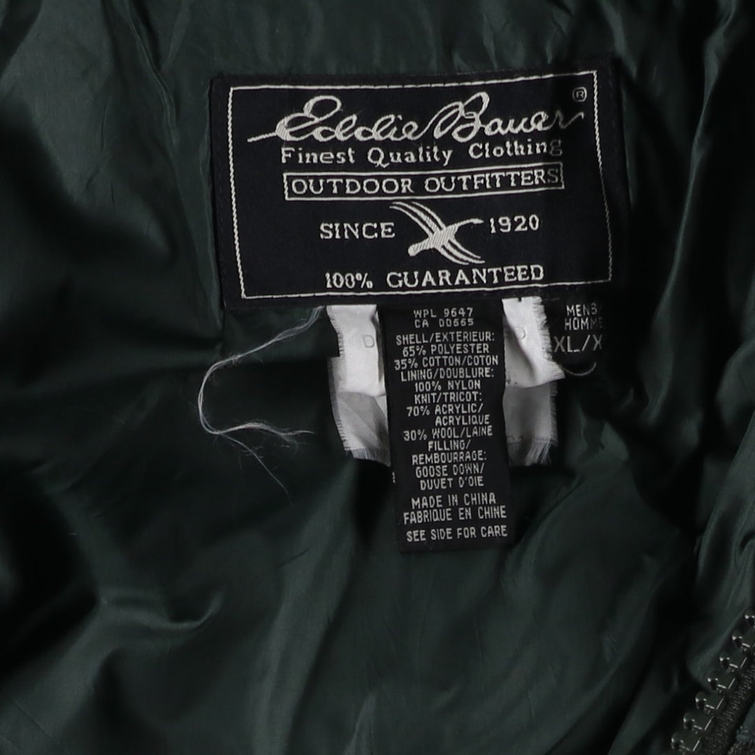 Eddie Bauer N-3B Type Goose Down Parka, Men's XL polyester Khaki type Vintage Second Hand