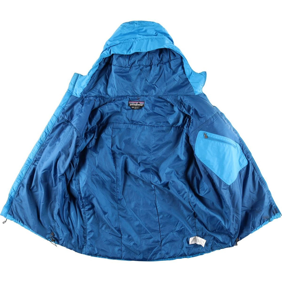 Patagonia Micro Puff Hoody 83975FA12, Men's XXL Size polyester Blue type light blue Vintage Second Hand