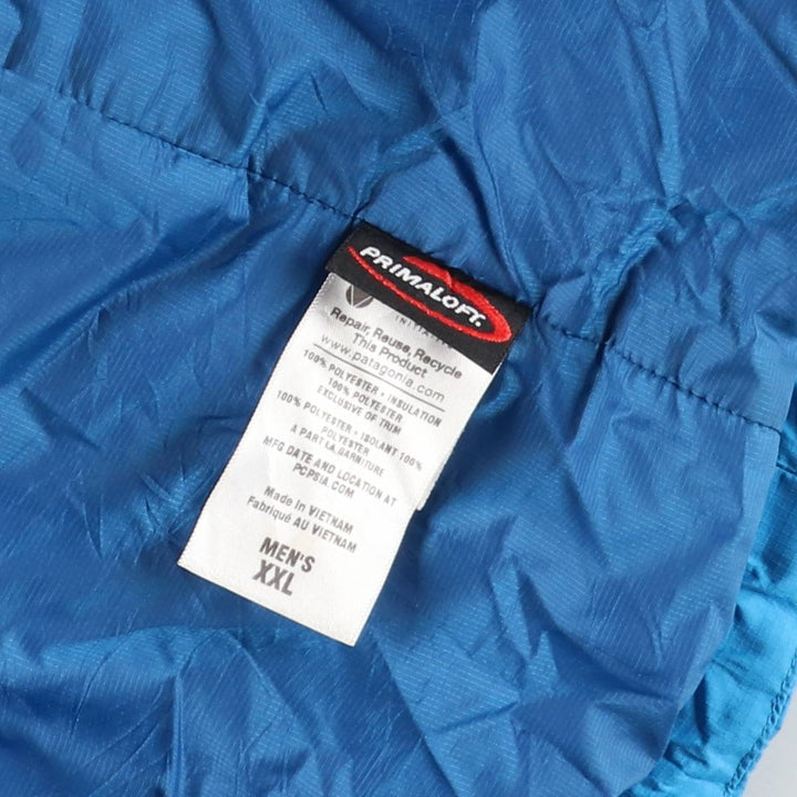 Patagonia Micro Puff Hoody 83975FA12, Men's XXL Size polyester Blue type light blue Vintage Second Hand