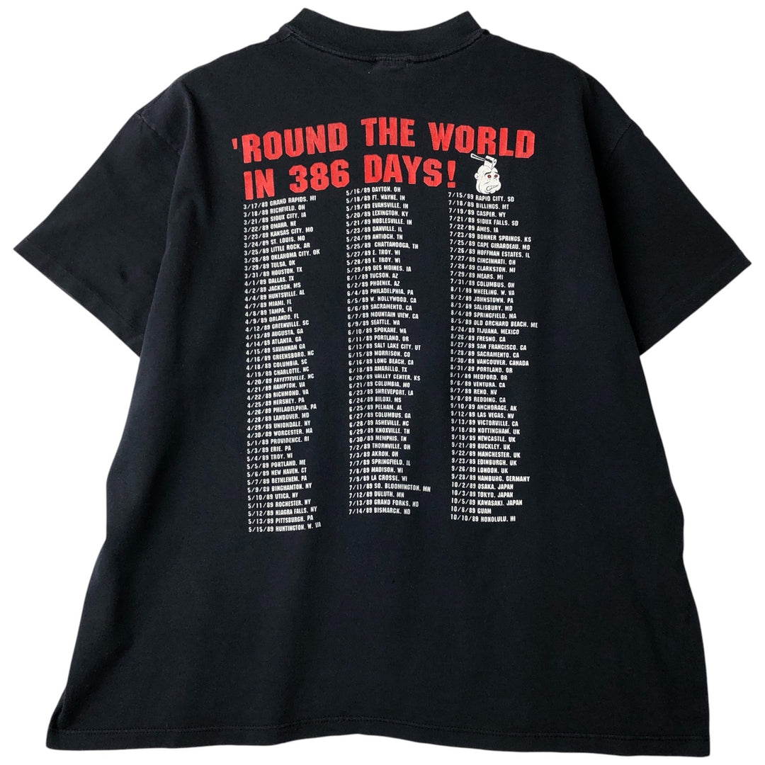 Vintage 90'S Stedman Bullet Boys On Tour '88-'89 Tour Band T-Shirt, Made in USA, Men's Size XL cotton black type Vintage Second Hand