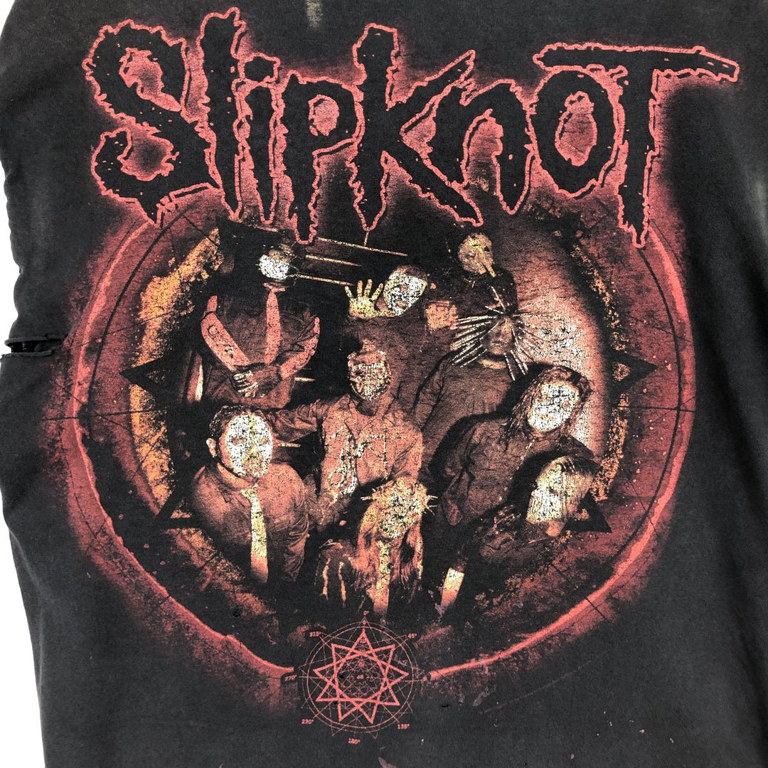 Hanes Heavyweight Slipknot Band T-Shirt, Men's Size Large cotton black type Vintage Second Hand