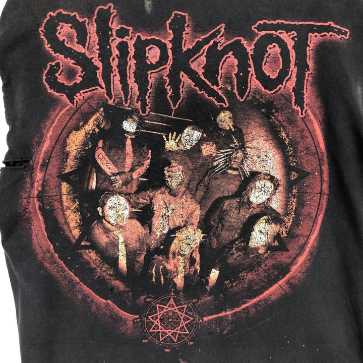 Hanes Heavyweight Slipknot Band T-Shirt, Men's Size Large cotton black type Vintage Second Hand
