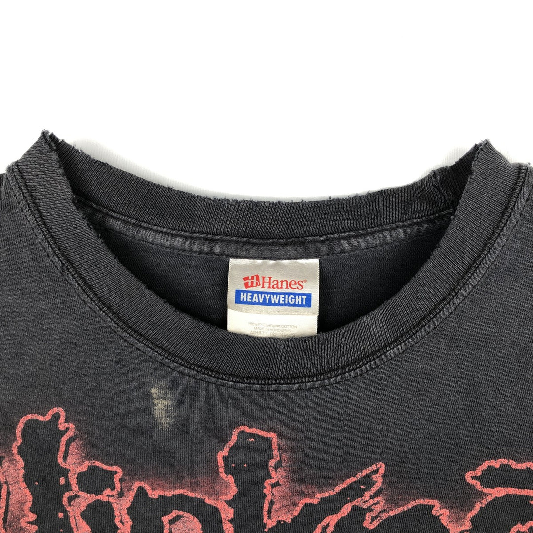 Hanes Heavyweight Slipknot Band T-Shirt, Men's Size Large cotton black type Vintage Second Hand