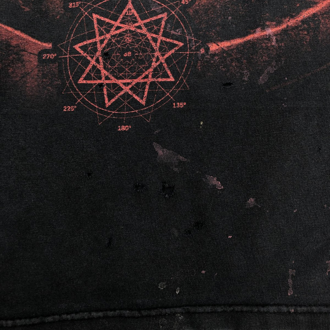 Hanes Heavyweight Slipknot Band T-Shirt, Men's Size Large cotton black type Vintage Second Hand