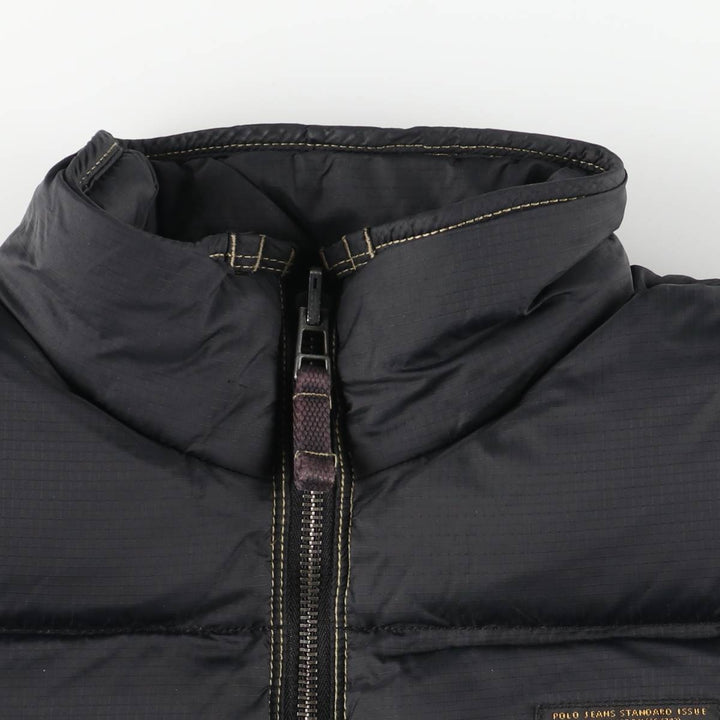 2000'S Ralph Lauren Polo Jeans Company Down Jacket, Men's Size Medium Nylon black type Vintage Second Hand