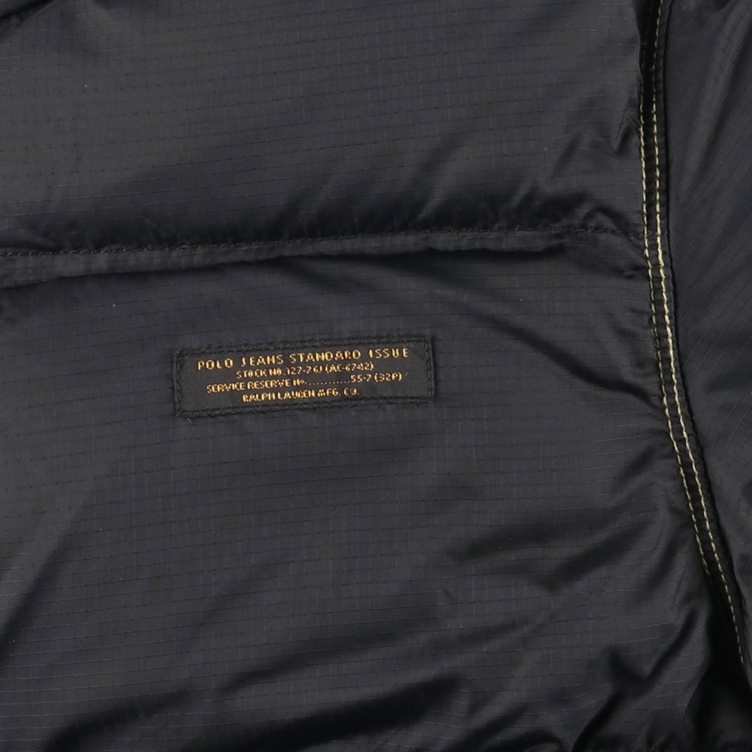 2000'S Ralph Lauren Polo Jeans Company Down Jacket, Men's Size Medium Nylon black type Vintage Second Hand