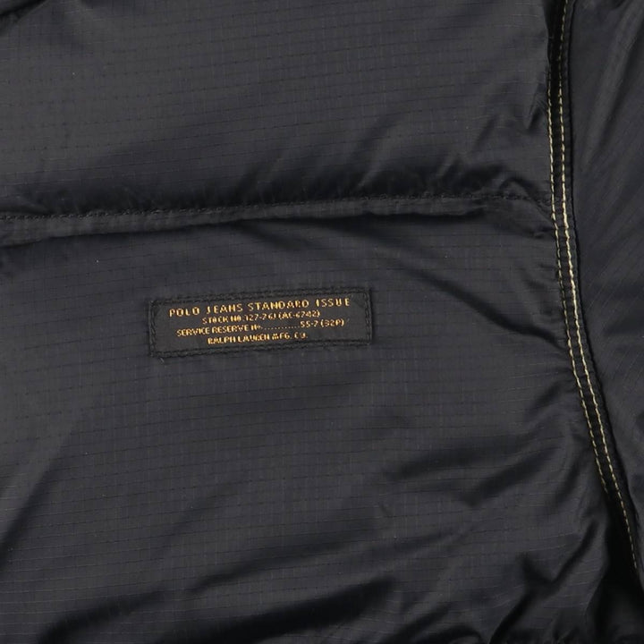 2000'S Ralph Lauren Polo Jeans Company Down Jacket, Men's Size Medium Nylon black type Vintage Second Hand