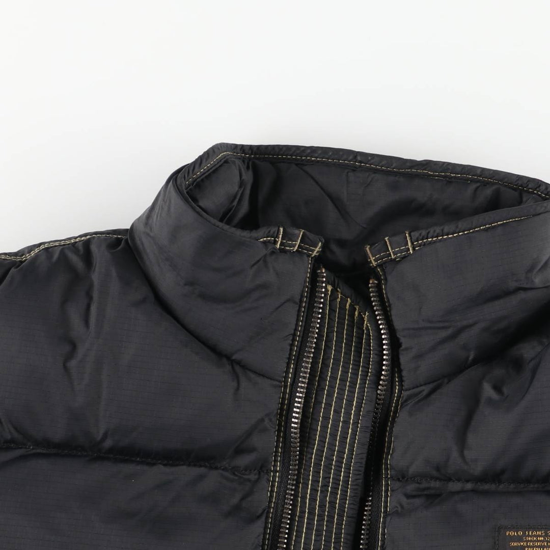 2000'S Ralph Lauren Polo Jeans Company Down Jacket, Men's Size Medium Nylon black type Vintage Second Hand