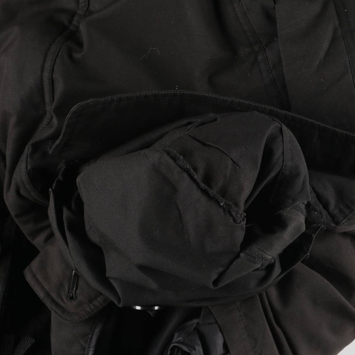 Eddie Bauer Goose Down Parka, Men's Size M polyester black type Vintage Second Hand