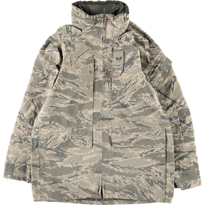 Authentic 2000'S US military camouflage pattern ABU Digital Tiger Camo military Gore-Tex parka, made in the USA, small regular size, equivalent to men's size S. Nylon Beige type Vintage Second Hand