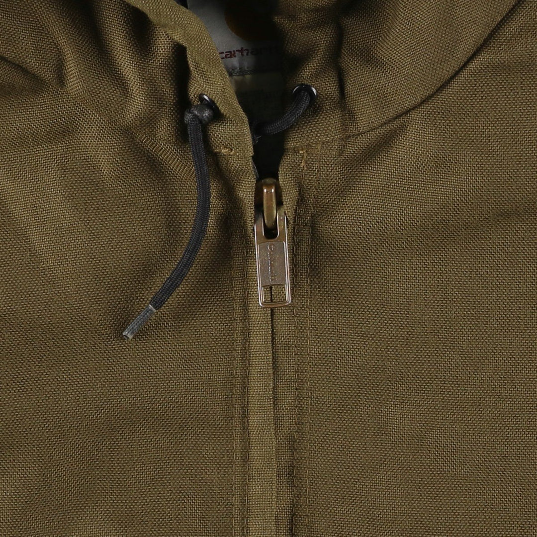2000'S Carhartt Active Jacket, Padded Hooded Work Jacket, Men's XXL Nylon brown type Vintage Second Hand