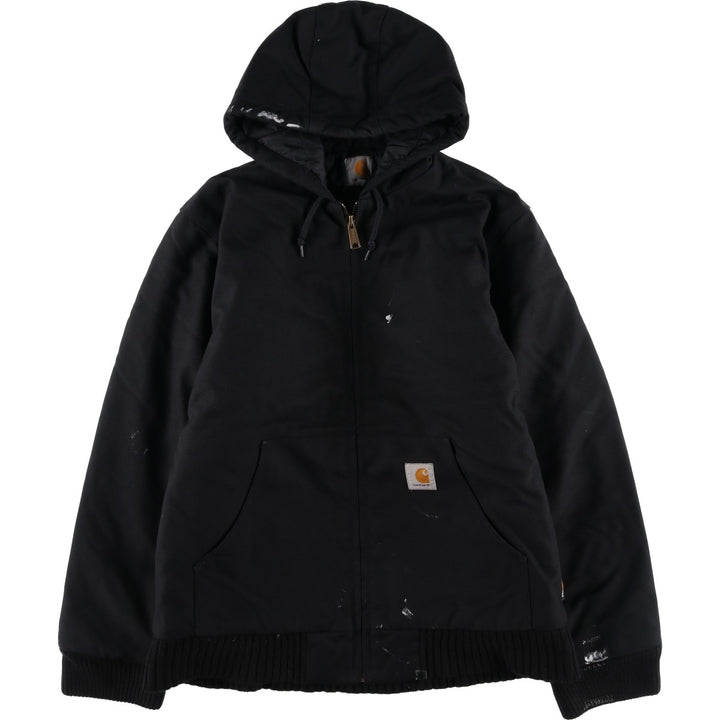 Carhartt Active Jacket, Hooded, Padded Work Jacket, Men's Size L Nylon black type Vintage Second Hand