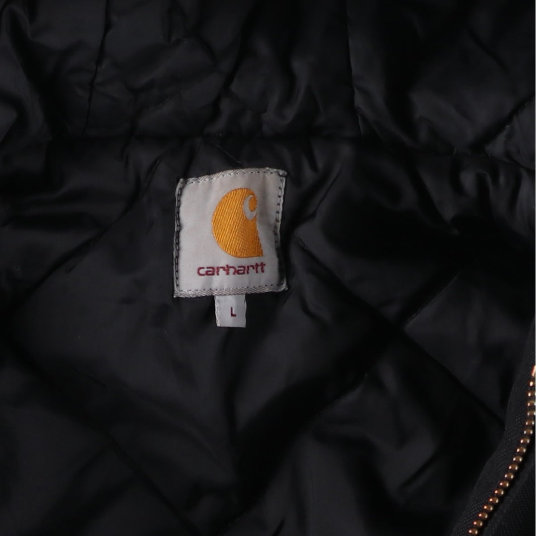 Carhartt Active Jacket, Hooded, Padded Work Jacket, Men's Size L Nylon black type Vintage Second Hand