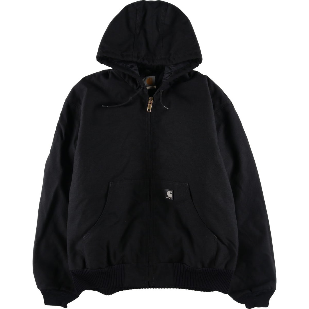 Carhartt Active Jacket, Padded Hooded Work Jacket, Men's Size L Nylon black type Vintage Second Hand