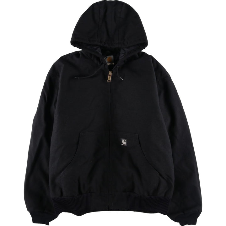 Carhartt Active Jacket, Padded Hooded Work Jacket, Men's Size L Nylon black type Vintage Second Hand