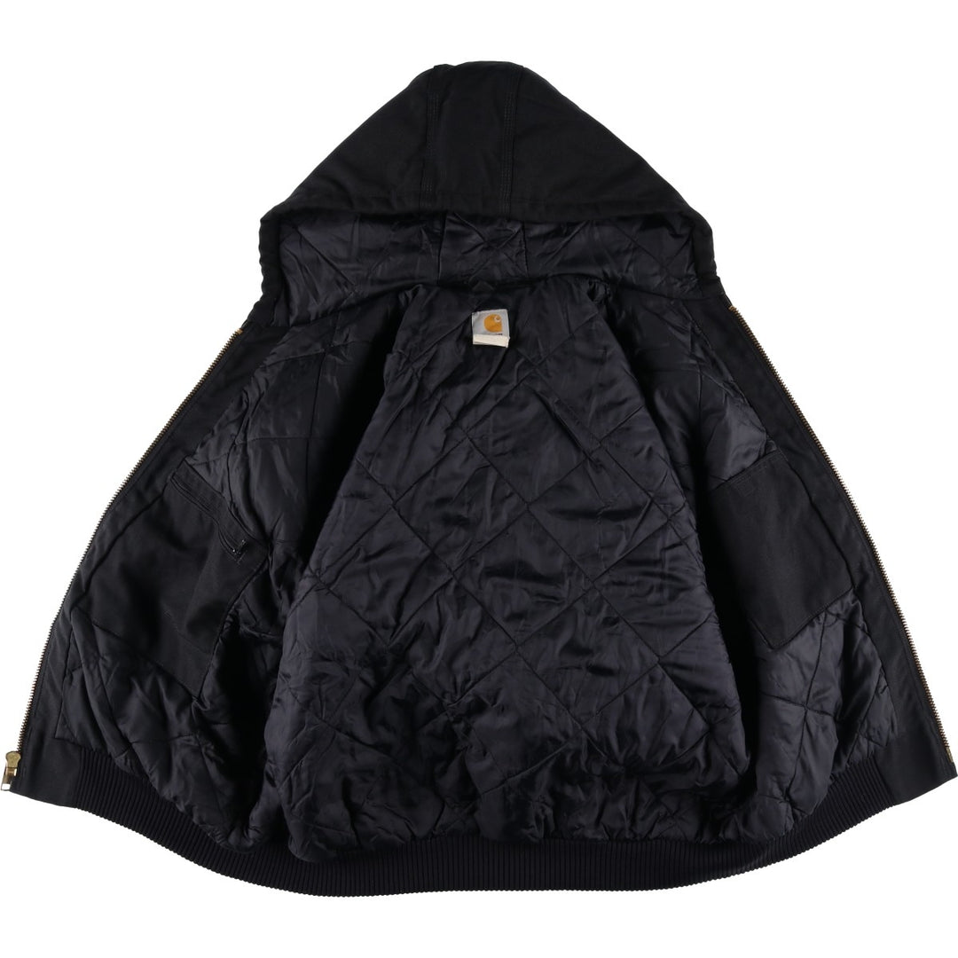 Carhartt Active Jacket, Padded Hooded Work Jacket, Men's Size L Nylon black type Vintage Second Hand