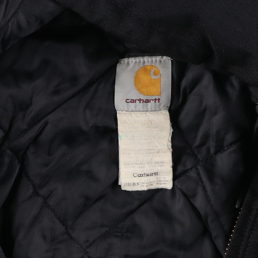 Carhartt Active Jacket, Padded Hooded Work Jacket, Men's Size L Nylon black type Vintage Second Hand
