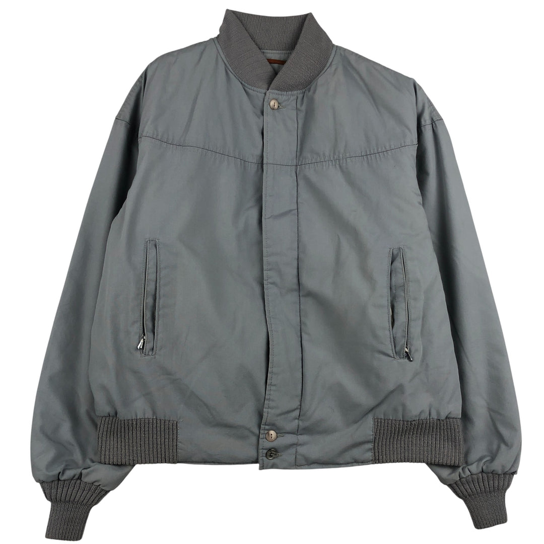 1980'S Catalina Varsity Derby Jacket, Cup Shoulder, Made in USA, Men's Size L unclear gray type Vintage Second Hand