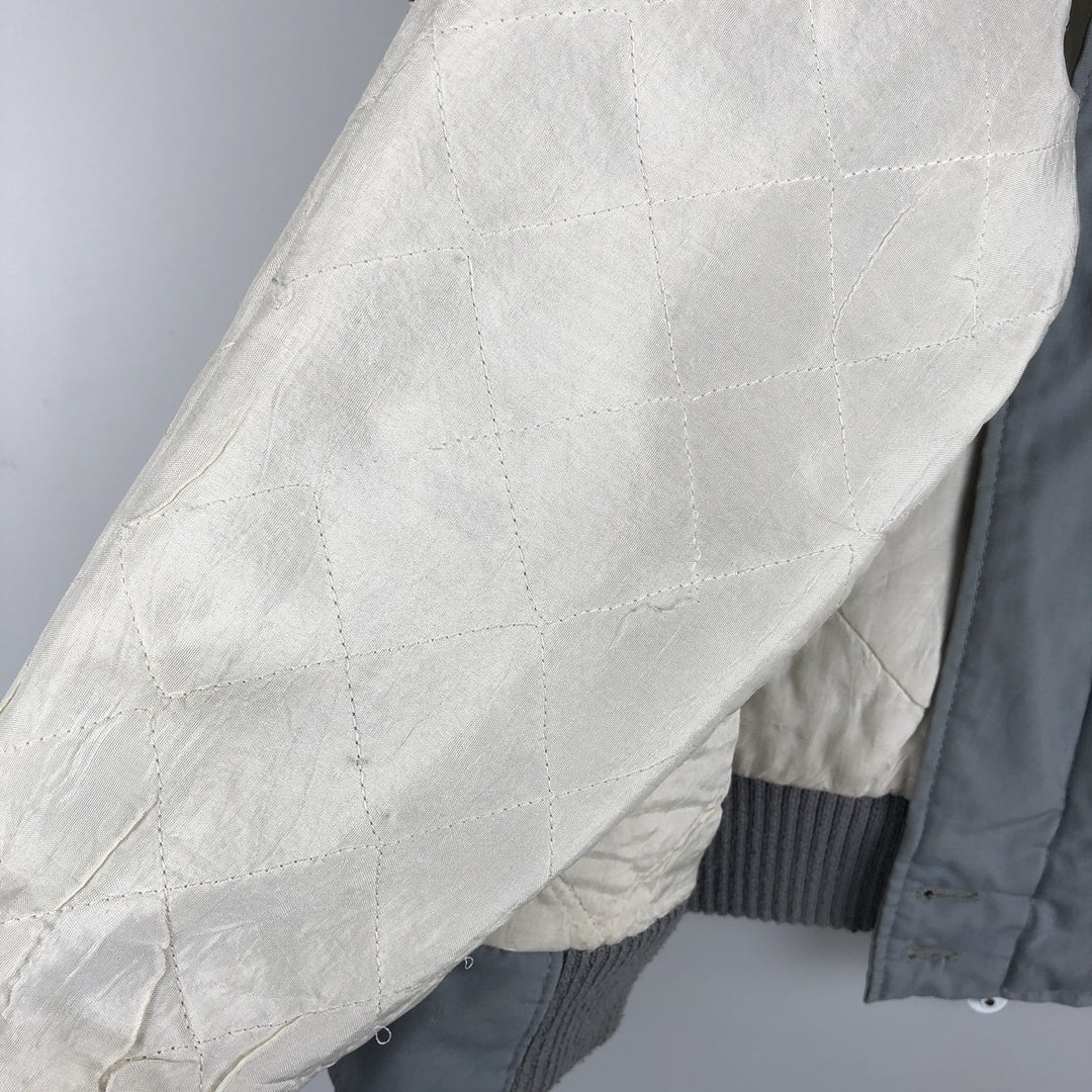 1980'S Catalina Varsity Derby Jacket, Cup Shoulder, Made in USA, Men's Size L unclear gray type Vintage Second Hand