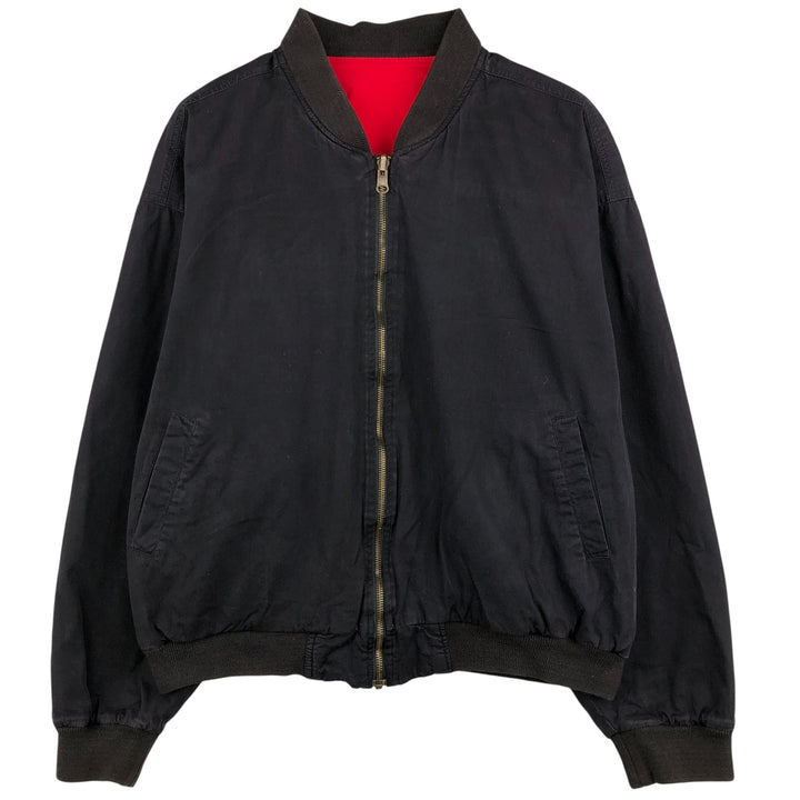 Marlboro reversible cotton blouson, men's size M cotton black type Vintage Second Hand