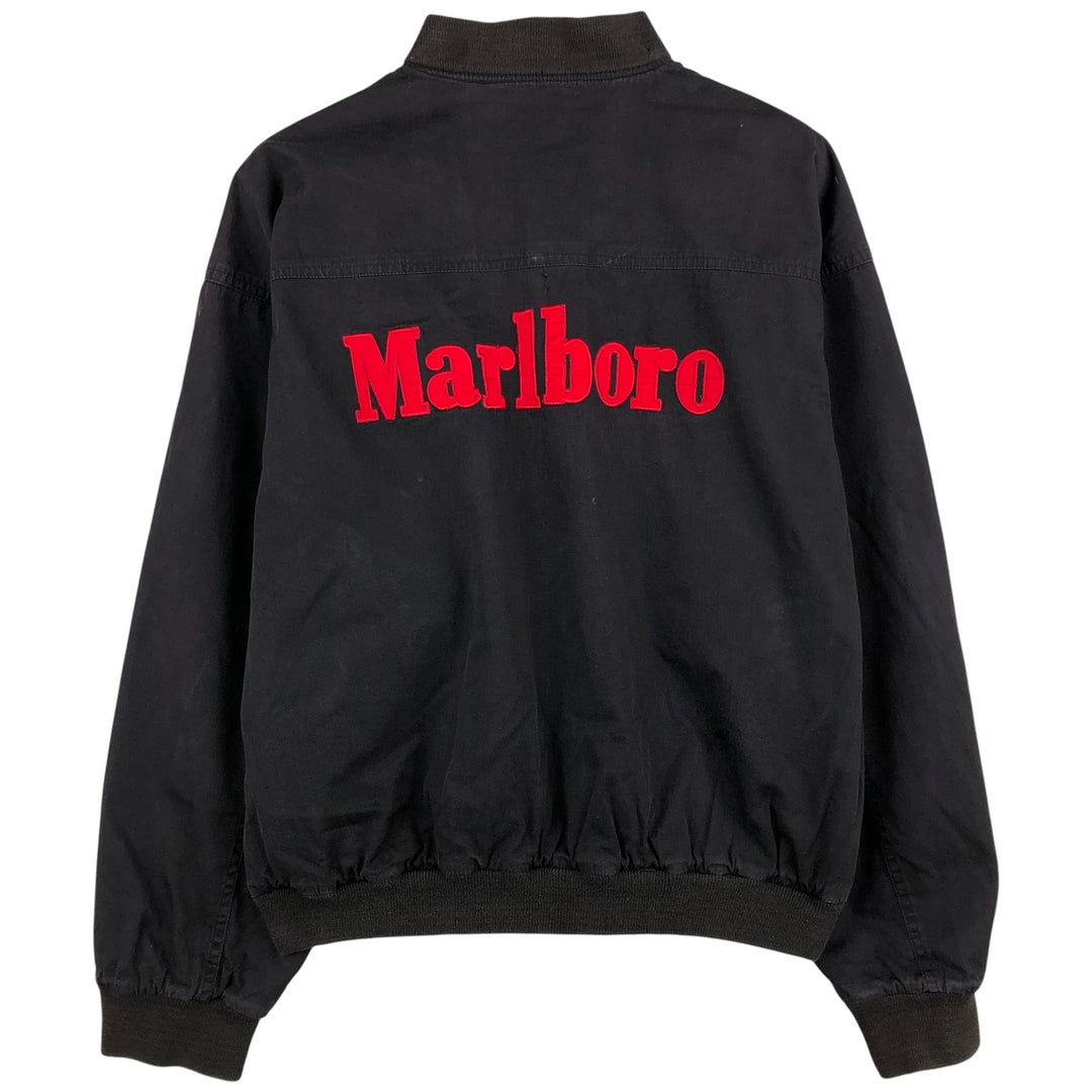 Marlboro reversible cotton blouson, men's size M cotton black type Vintage Second Hand