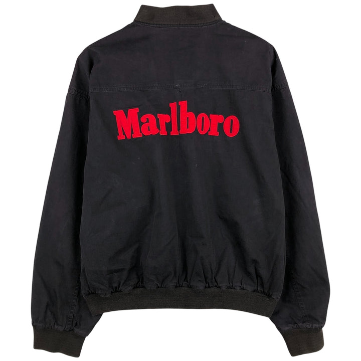 Marlboro reversible cotton blouson, men's size M cotton black type Vintage Second Hand