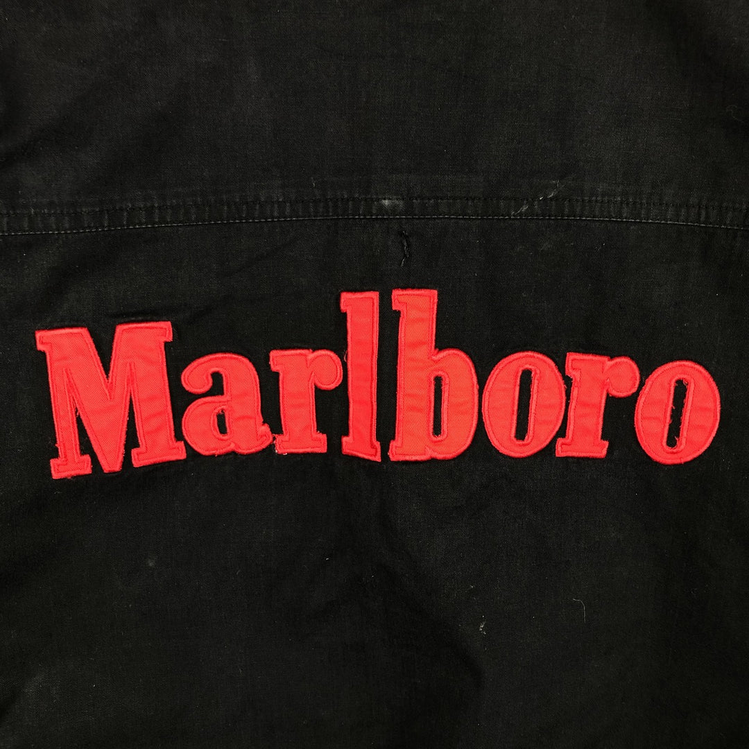 Marlboro reversible cotton blouson, men's size M cotton black type Vintage Second Hand