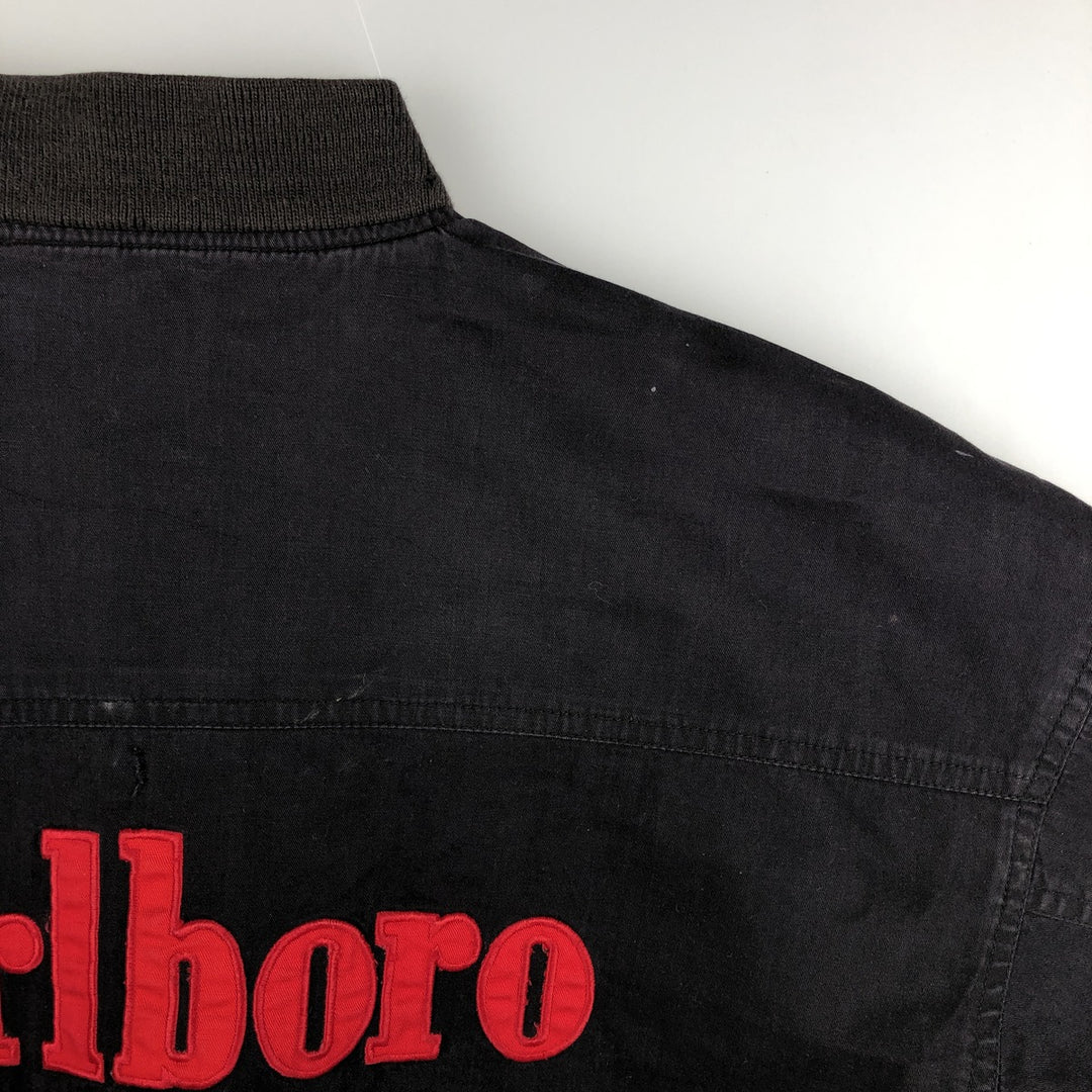 Marlboro reversible cotton blouson, men's size M cotton black type Vintage Second Hand