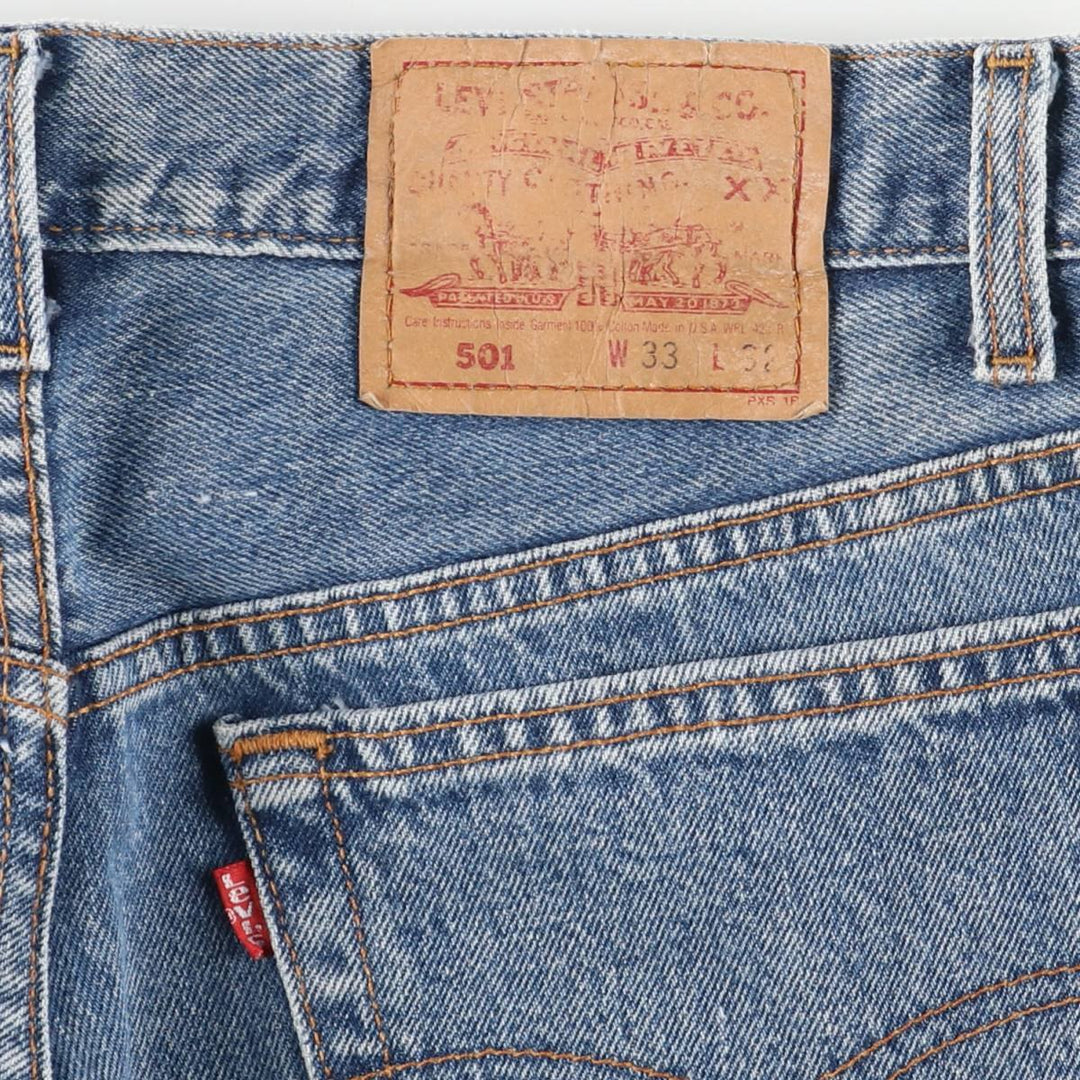 90'S Levi's 501-0191 Straight Denim Pants Made in USA Men's W30 Vintage cotton blue type Vintage Second Hand