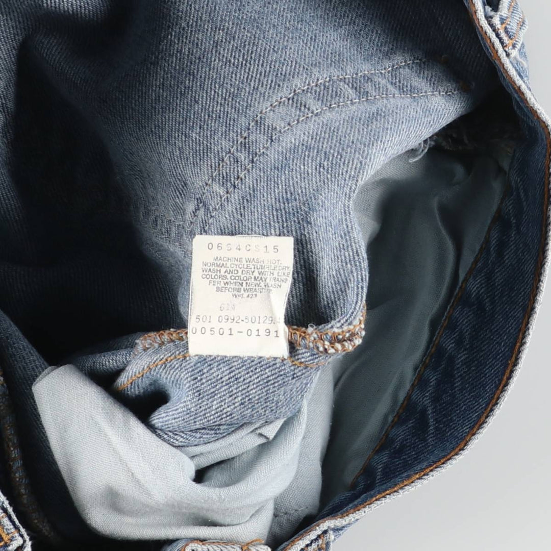 90'S Levi's 501-0191 Straight Denim Pants Made in USA Men's W30 Vintage cotton blue type Vintage Second Hand