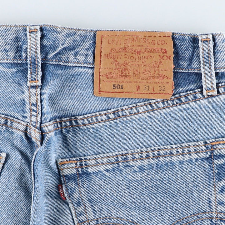 90'S Levi's 501-0193 Straight Denim Pants Made in USA Men's W30 Vintage cotton blue type Vintage Second Hand