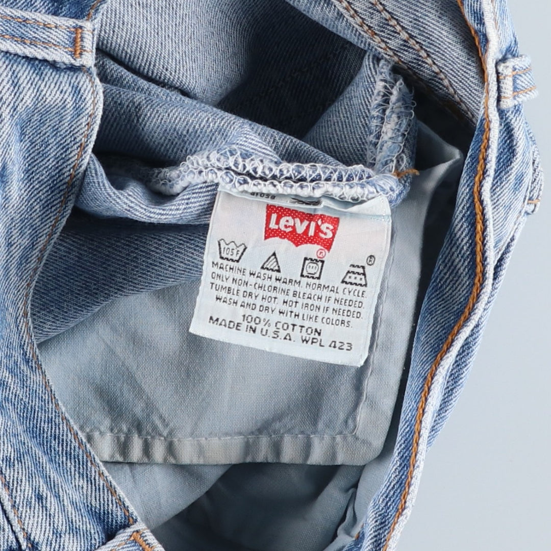 90'S Levi's 501-0193 Straight Denim Pants Made in USA Men's W30 Vintage cotton blue type Vintage Second Hand