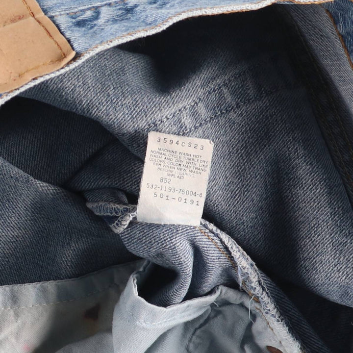 90'S Levi's 501-0191 Straight Denim Pants Made in USA Men's W35 Vintage cotton blue type Vintage Second Hand