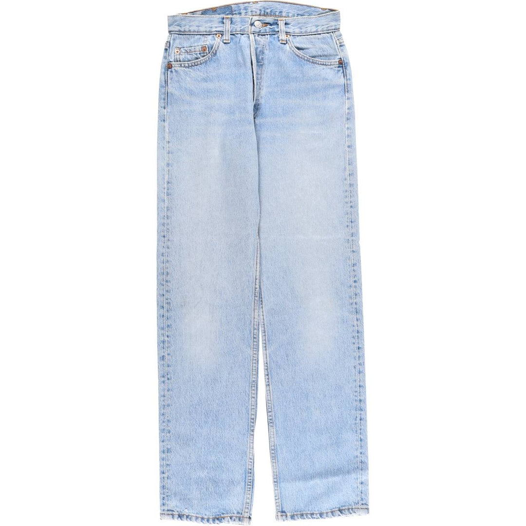 Vintage 90'S Levi's 501-0191 Straight Denim Pants, Made in USA, Women's Size L (W28) cotton blue type Vintage Second Hand