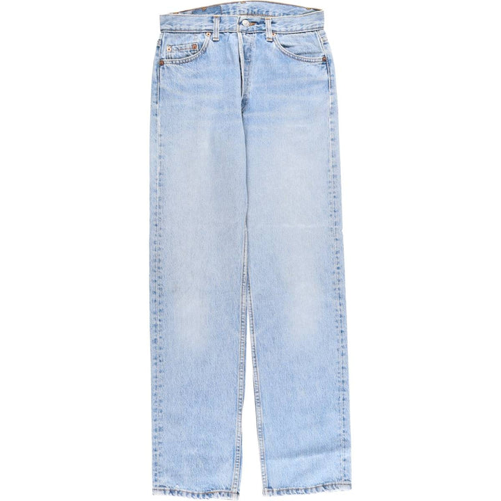 Vintage 90'S Levi's 501-0191 Straight Denim Pants, Made in USA, Women's Size L (W28) cotton blue type Vintage Second Hand