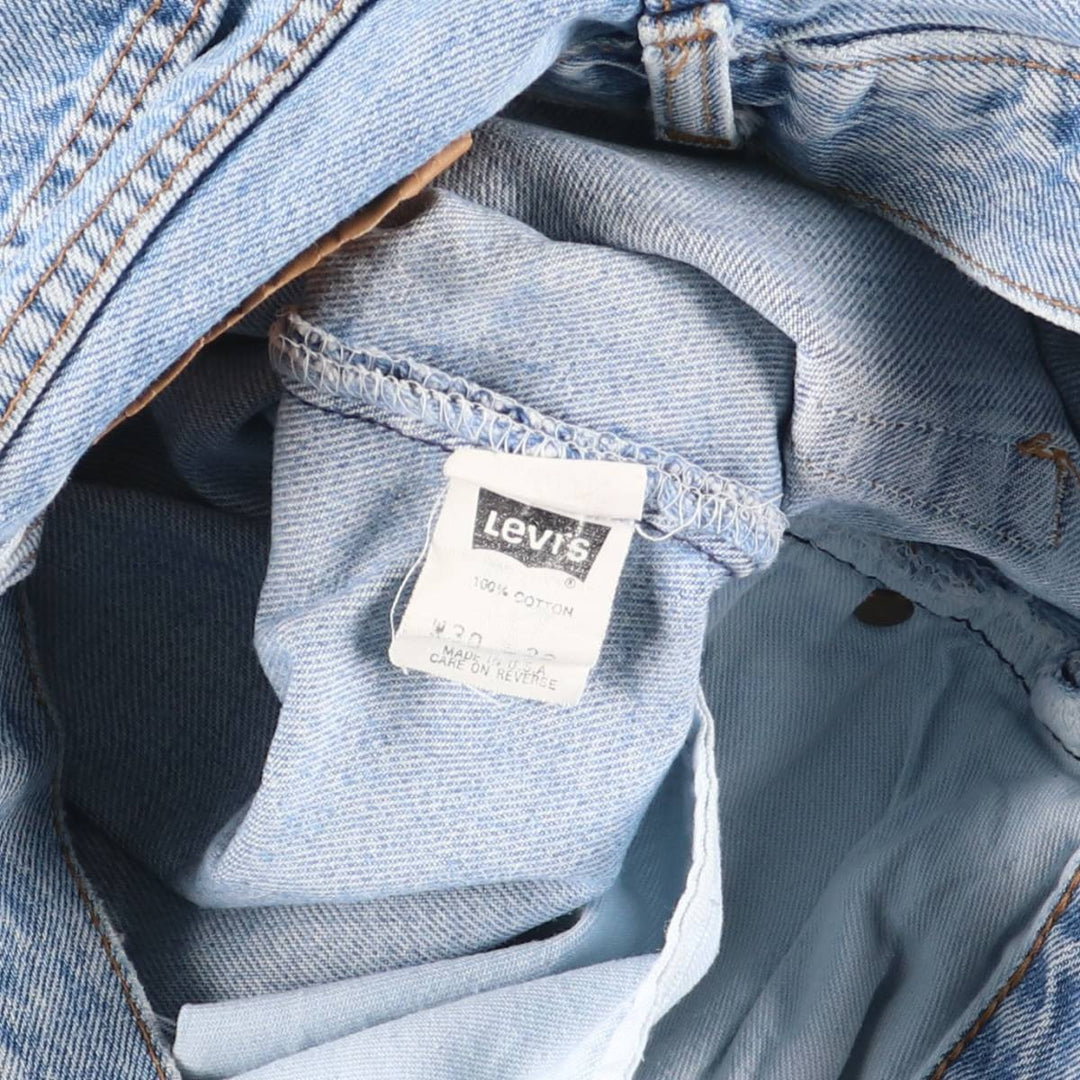 Vintage 90'S Levi's 501-0191 Straight Denim Pants, Made in USA, Women's Size L (W28) cotton blue type Vintage Second Hand
