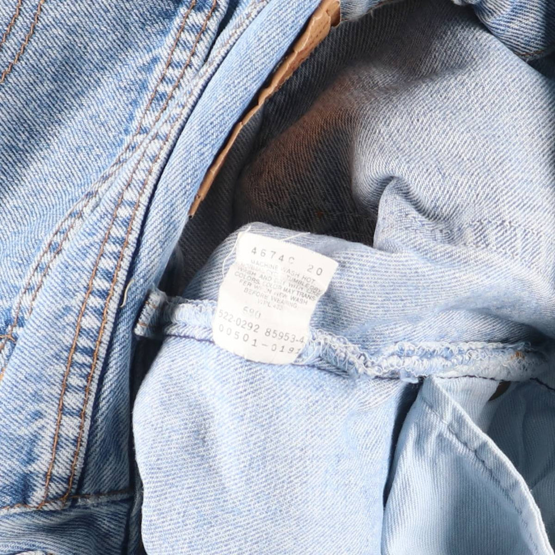 Vintage 90'S Levi's 501-0191 Straight Denim Pants, Made in USA, Women's Size L (W28) cotton blue type Vintage Second Hand
