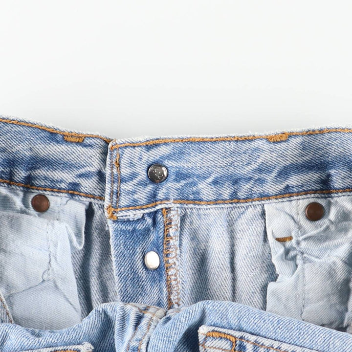 Vintage 90'S Levi's 501-0191 Straight Denim Pants, Made in USA, Women's Size L (W28) cotton blue type Vintage Second Hand
